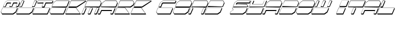 Quickmark Cond Shadow Ital Font