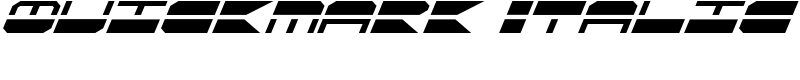 Quickmark Italic Font