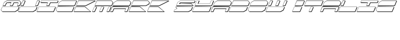 Quickmark Shadow Italic Font