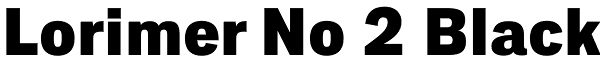 Lorimer No 2 Black Font