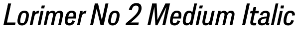 Lorimer No 2 Medium Italic Font
