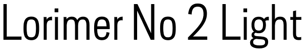 Lorimer No 2 Light Font