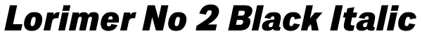Lorimer No 2 Black Italic Font