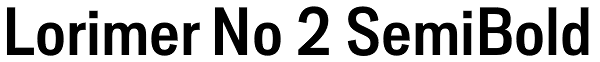 Lorimer No 2 SemiBold Font