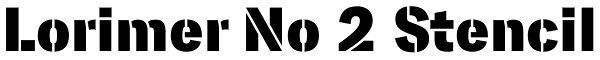Lorimer No 2 Stencil Font