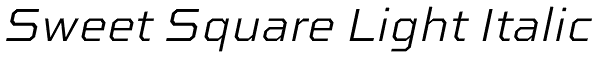 Sweet Square Light Italic Font