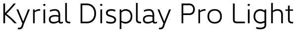 Kyrial Display Pro Light Font