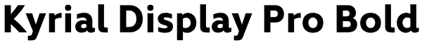 Kyrial Display Pro Bold Font