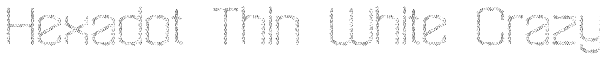 Hexadot Thin White Crazy Font