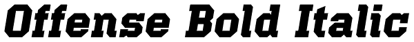 Offense Bold Italic Font