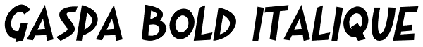 Gaspa Bold italique Font