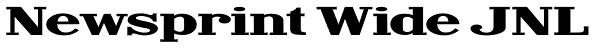 Newsprint Wide JNL Font