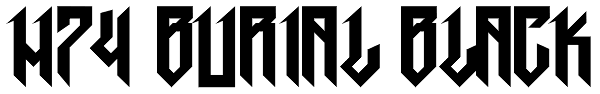 H74 Burial Black Font