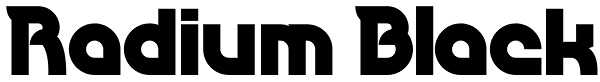 Radium Black Font