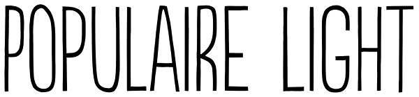Populaire Light Font