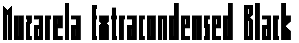 Muzarela Extracondensed Black Font