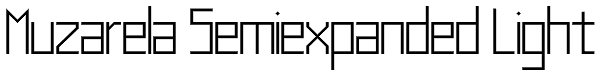 Muzarela Semiexpanded Light Font