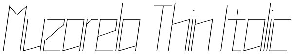 Muzarela Thin Italic Font