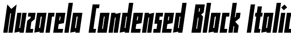 Muzarela Condensed Black Italic Font
