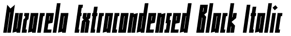 Muzarela Extracondensed Black Italic Font