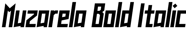 Muzarela Bold Italic Font