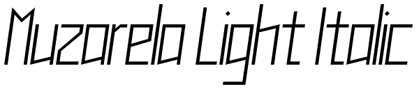 Muzarela Light Italic Font