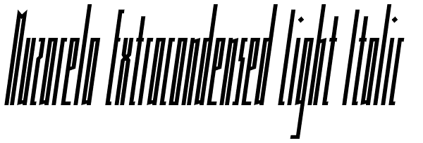 Muzarela Extracondensed Light Italic Font