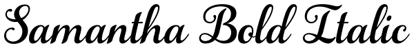 Samantha Bold Italic Font