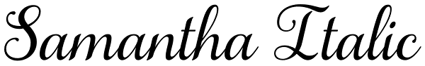 Samantha Italic Font