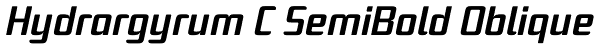 Hydrargyrum C SemiBold Oblique Font