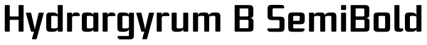 Hydrargyrum B SemiBold Font