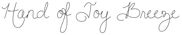 Hand of Joy Breeze Font