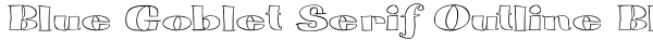 Blue Goblet Serif Outline Black Font