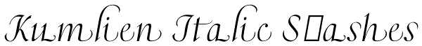Kumlien Italic Swashes Font