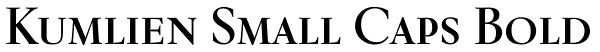 Kumlien Small Caps Bold Font