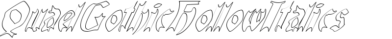QuaelGothicHollowItalics Font