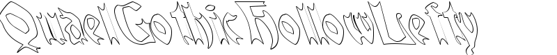 QuaelGothicHollowLefty Font