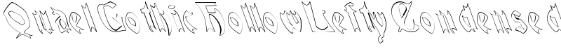 QuaelGothicHollowLeftyCondensed Font