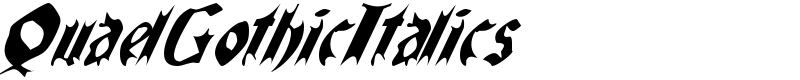 QuaelGothicItalics Font