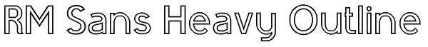 RM Sans Heavy Outline Font