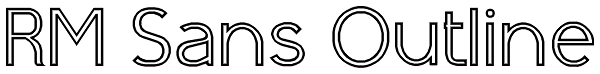RM Sans Outline Font
