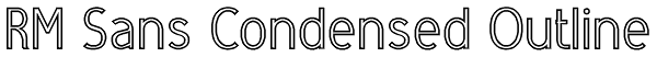 RM Sans Condensed Outline Font