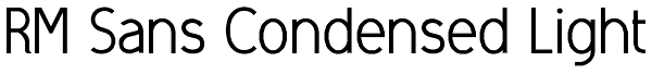 RM Sans Condensed Light Font