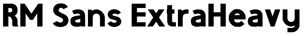 RM Sans ExtraHeavy Font