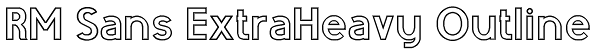 RM Sans ExtraHeavy Outline Font