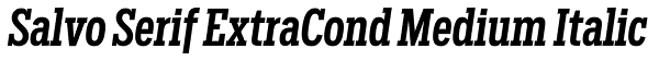 Salvo Serif ExtraCond Medium Italic Font