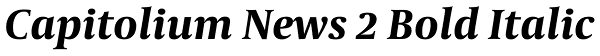 Capitolium News 2 Bold Italic Font
