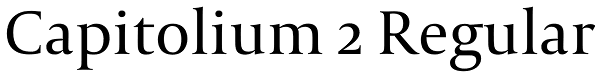 Capitolium 2 Regular Font