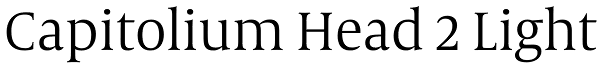 Capitolium Head 2 Light Font