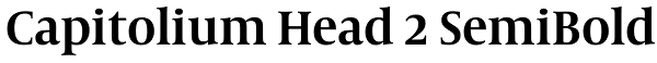 Capitolium Head 2 SemiBold Font